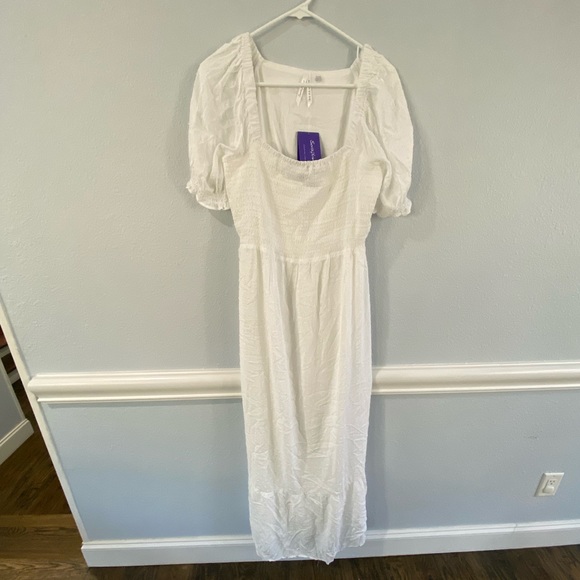 Seraphine Dresses & Skirts - Seraphine Maternity / White Shirred Maternity Maxi Dress / BNWT